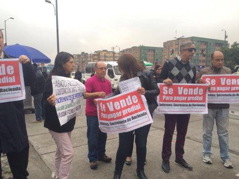 Protesta contra Predial en Bogota