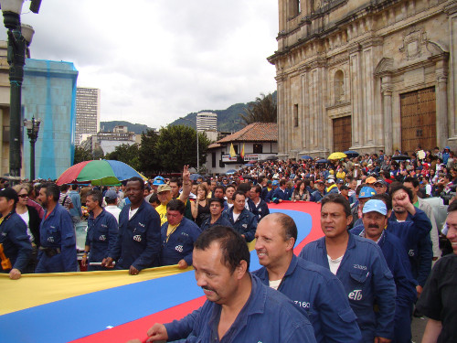 Marcha trabajadores ETB