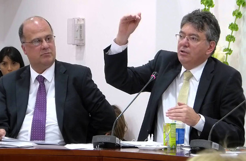 Mauricio Cardenas ministro y Jose dario Uribe gerente Banrepublica