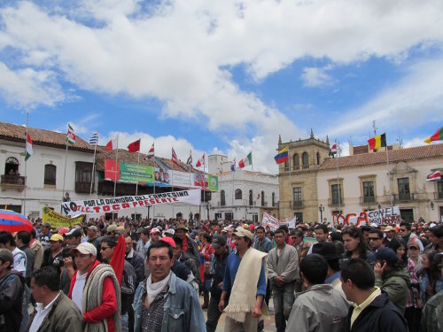 Protesta en Tunja Boyaca