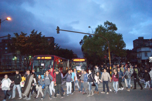 Bloqueo Transmilenio en Paro Agrario
