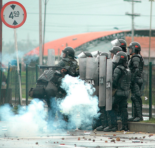 Disturbios en la Universidad Pedagógica y Tecnológica de Colombia por protesta de un grupo de estudiantes