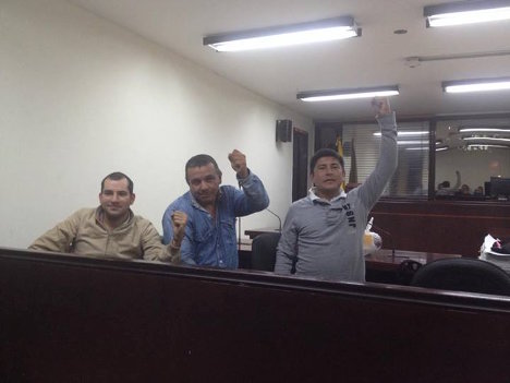Lideres sindicales colombianos detenidos