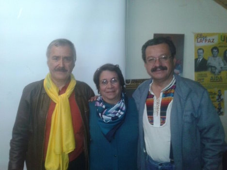 Jaime caycedo, Aida Avella y Carlos Lozano