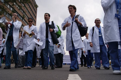 Protesta de trabajadores de la salud