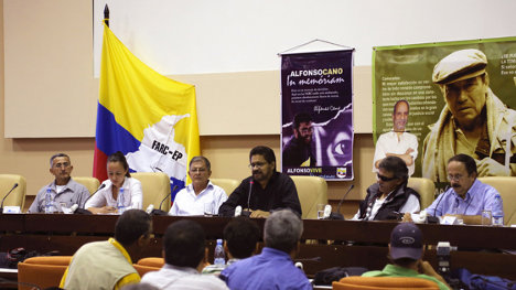 Rueda de prensa en la Habana de las FARC