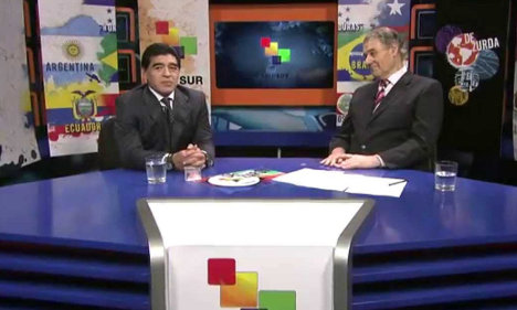 Diego Maradona y Víctor Hugo Morales