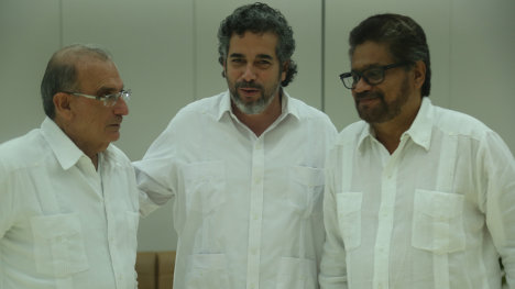 Humberto de la Calle, Rodolfo Benitez e Ivan Marquez