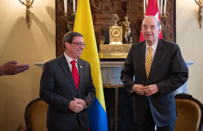 Cancilleres Cuba y Colombia