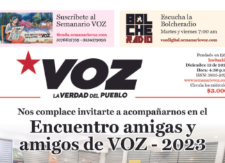 El 13 de diciembre: encuentro de amigos y amigas de VOZ